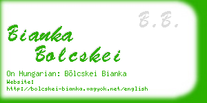 bianka bolcskei business card